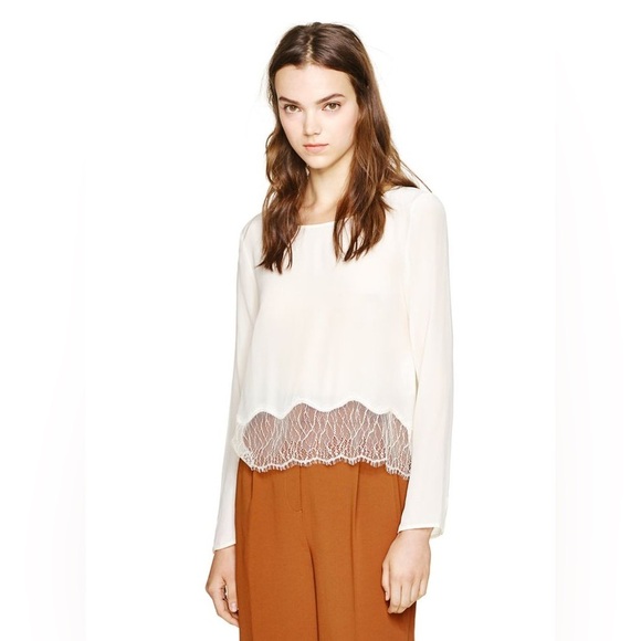 NWT Wilfred Aritzia Desaix Blouse, Milk, Size M - Picture 1 of 9